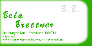 bela brettner business card